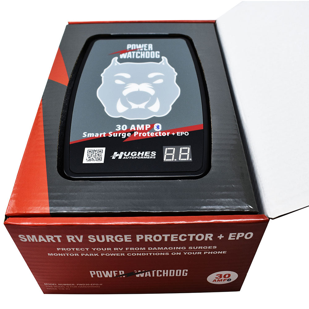Hughes PWD30EPOH Power Watchdog Bluetooth Hardwired Surge Protector w/EPO 30A