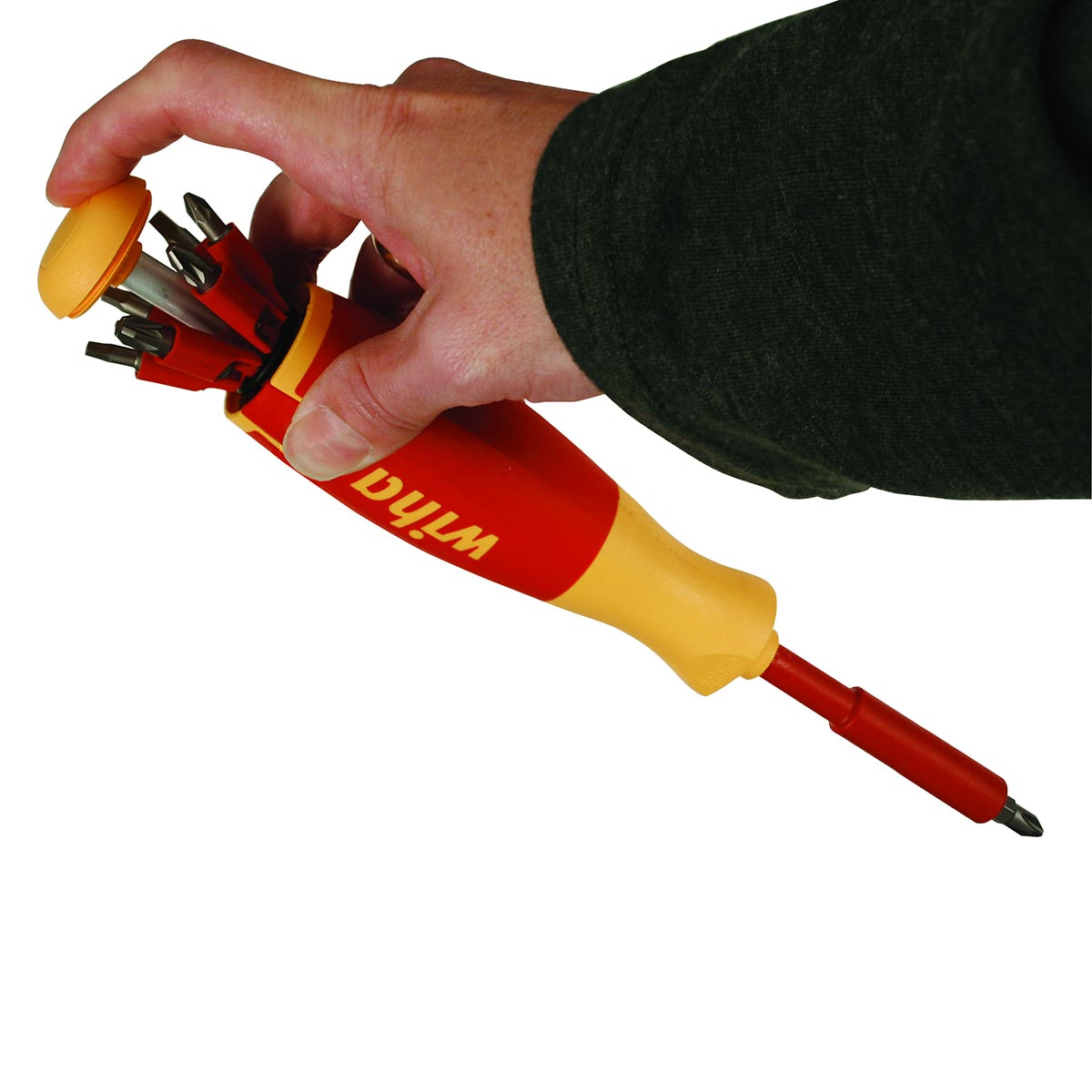 Wiha 38050 Insulated Pop-Up 1/4? Insert Bit Set – 14 Piece Set