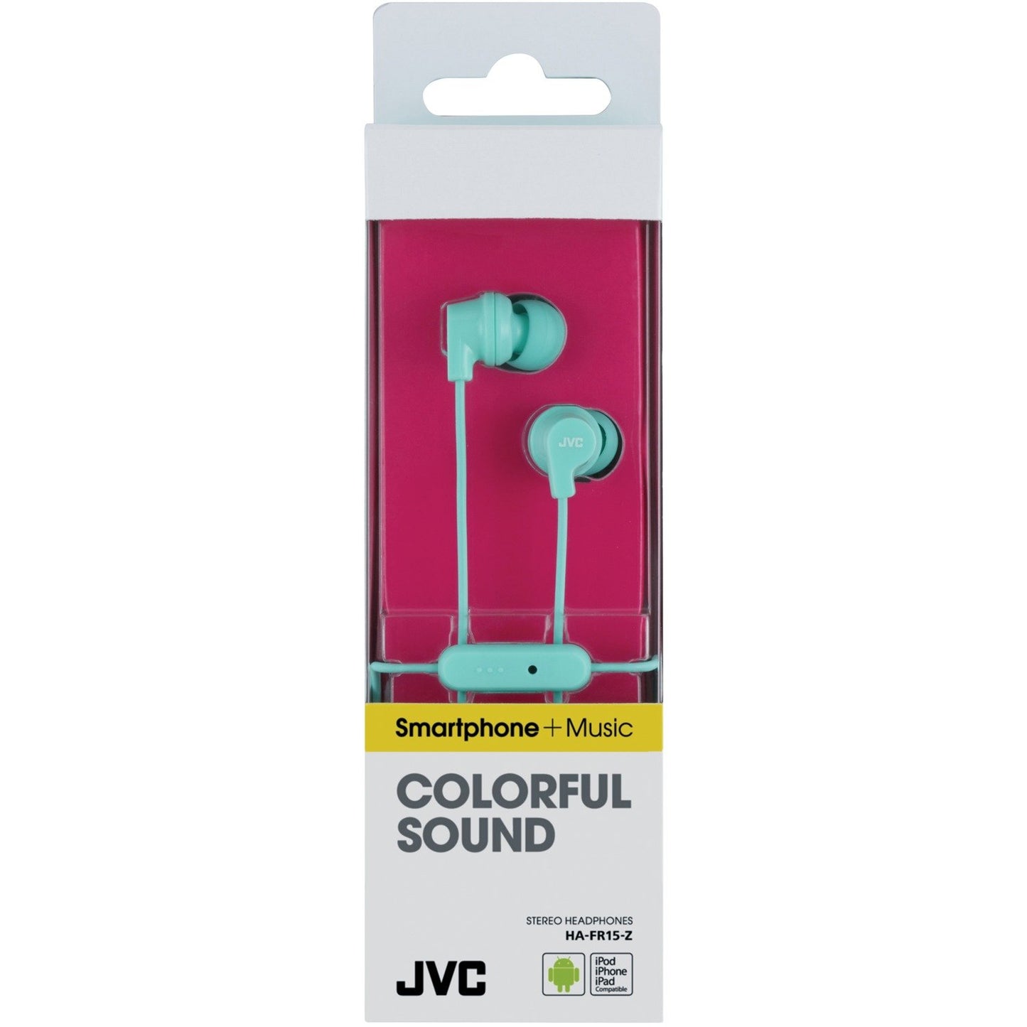 JVC HAFR15Z In-Ear Headphones w/Microphone (Teal)