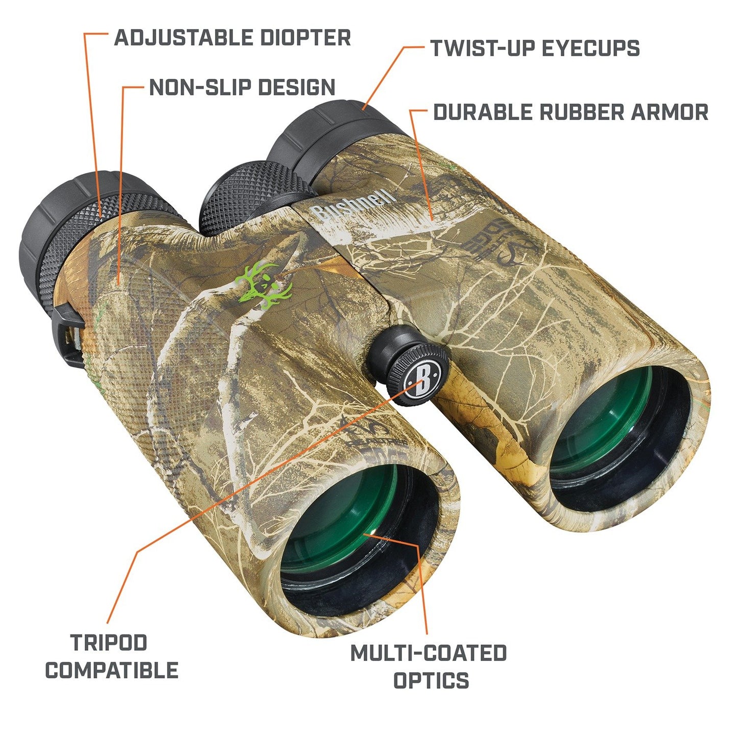 Bushnell 141042RB Bone Collector 10x 42mm PowerView Binoculars