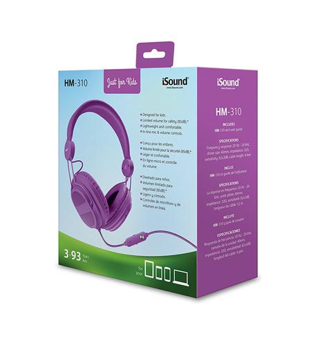 iSound DGHP-5540 Hm-310 Kid Friendly Headphones Purple