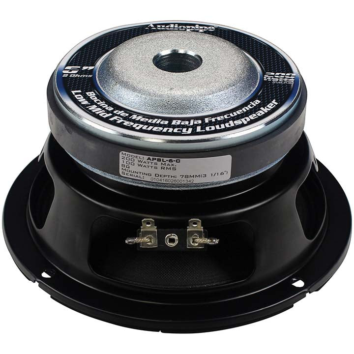 Audiopipe APSL6C 6" 200 Watt Low Mid Frequency Loudspeaker