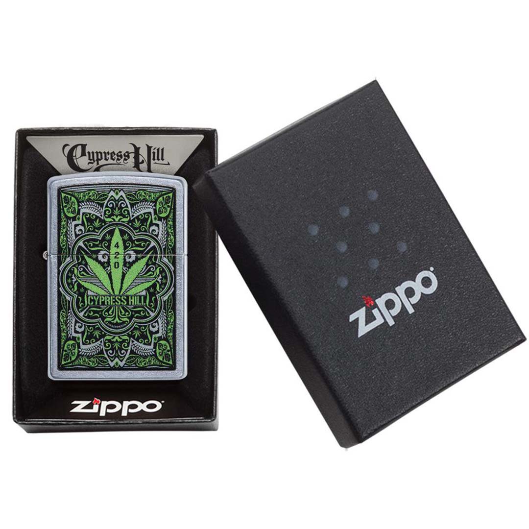 Zippo 49010 Windproof Lighter, Cypress Hill Marijuana Leaf