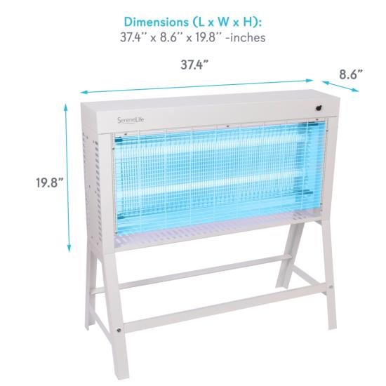 SereneLife PSLBZ75 Wide-Coverage Electric Bug Zapper - Indoor/Outdoor Plug-in