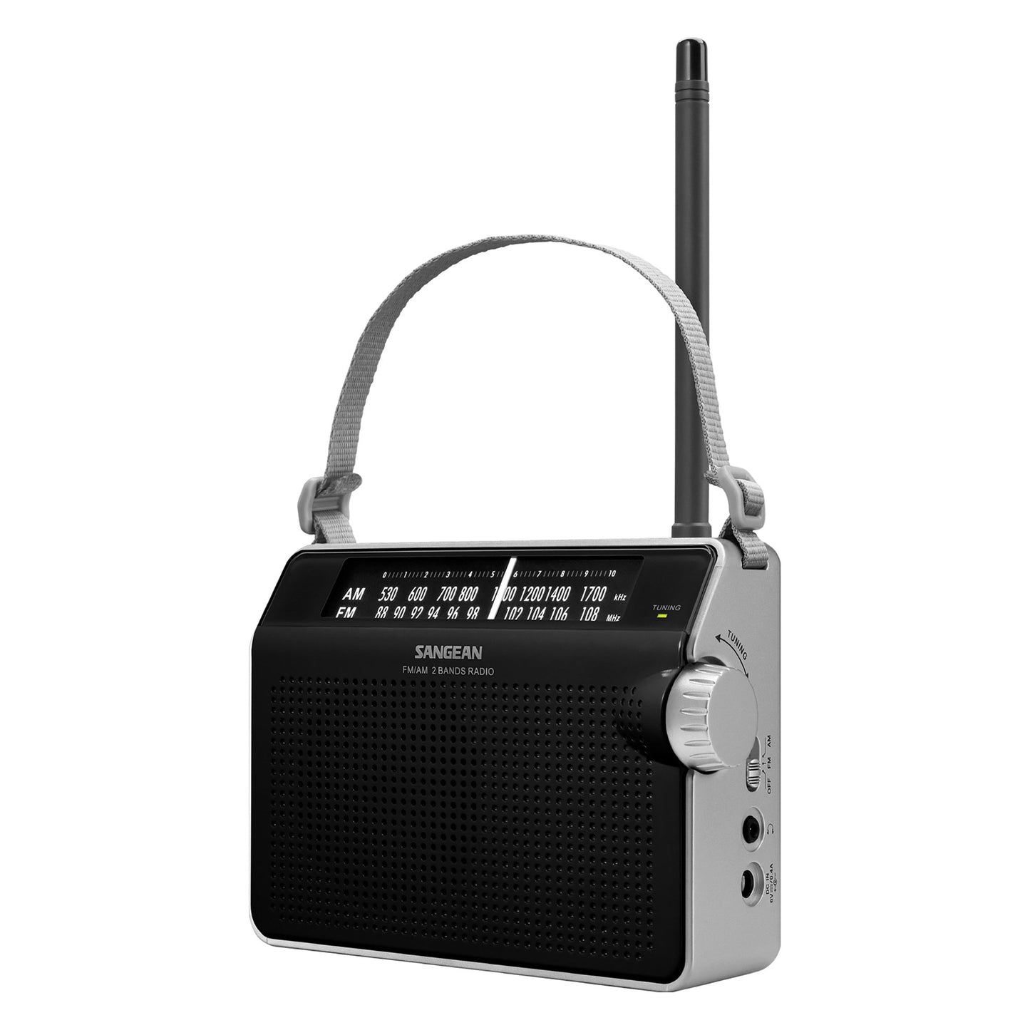 SANGEAN SNGPRD6BK AM/FM Compact Analog Radio (Black)