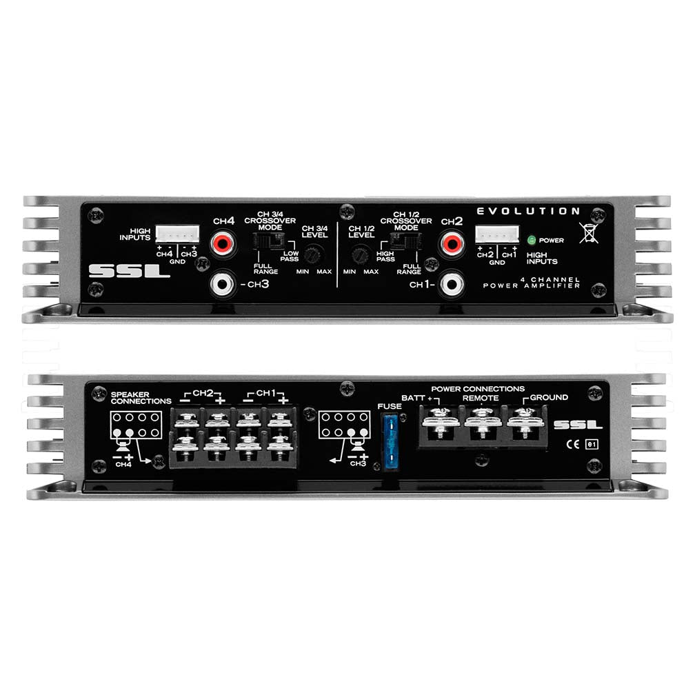 SOUND STORM EV4.400 EVOLUTION 400-Watt Full Range, Class A/B 2 to 8 Ohm Stable 4 Channel Amplifier