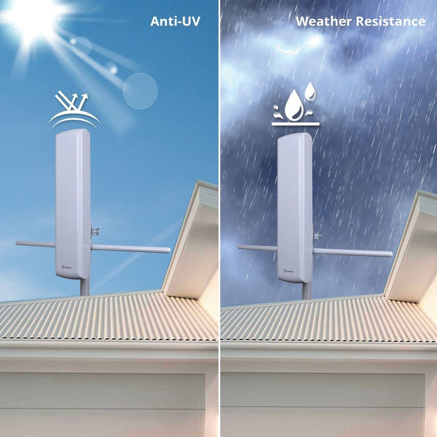 ANTOP ANTENNA INC. PL-402VG PRO-LINE Panel Outdoor Antenna w/VHF Enhancer Rods