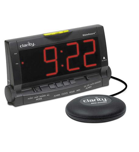 Clarity WAKE Wake Assure Alarm Clock 85dB - Black