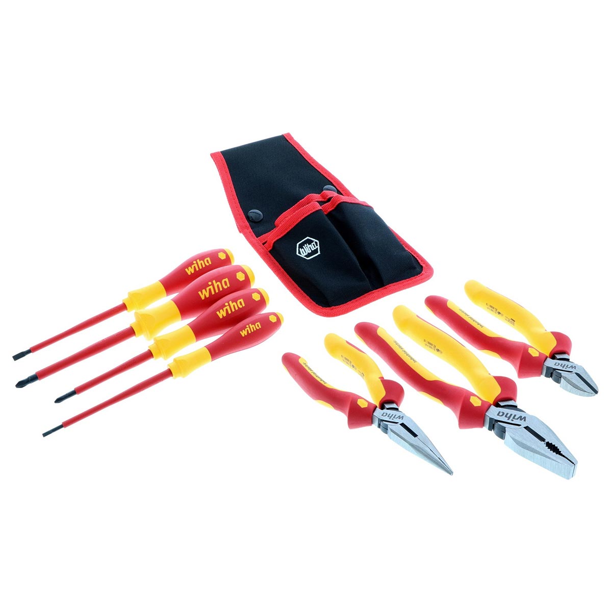 Wiha 32985 Insulated Industrial Pliers and Screwdriver Set - 7 Piece Set