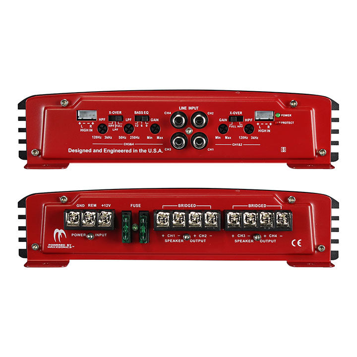 Crunch 1000.4 1000W POWERX Series 4-channel Bridgeable Car Audio Amplifier