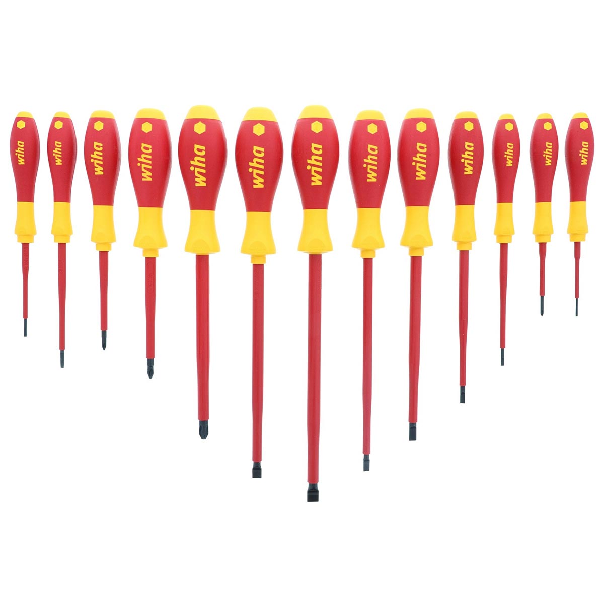 Wiha 32094 Insulated Cushioned Grip Slotted/Phillips Screwdrivers - 13 Piece Set
