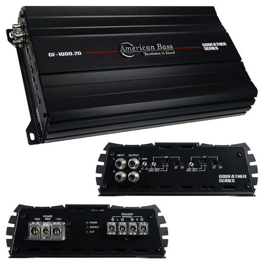 American Bass GF10002D 2 Channel Amplifier, 1240 Watts RMS