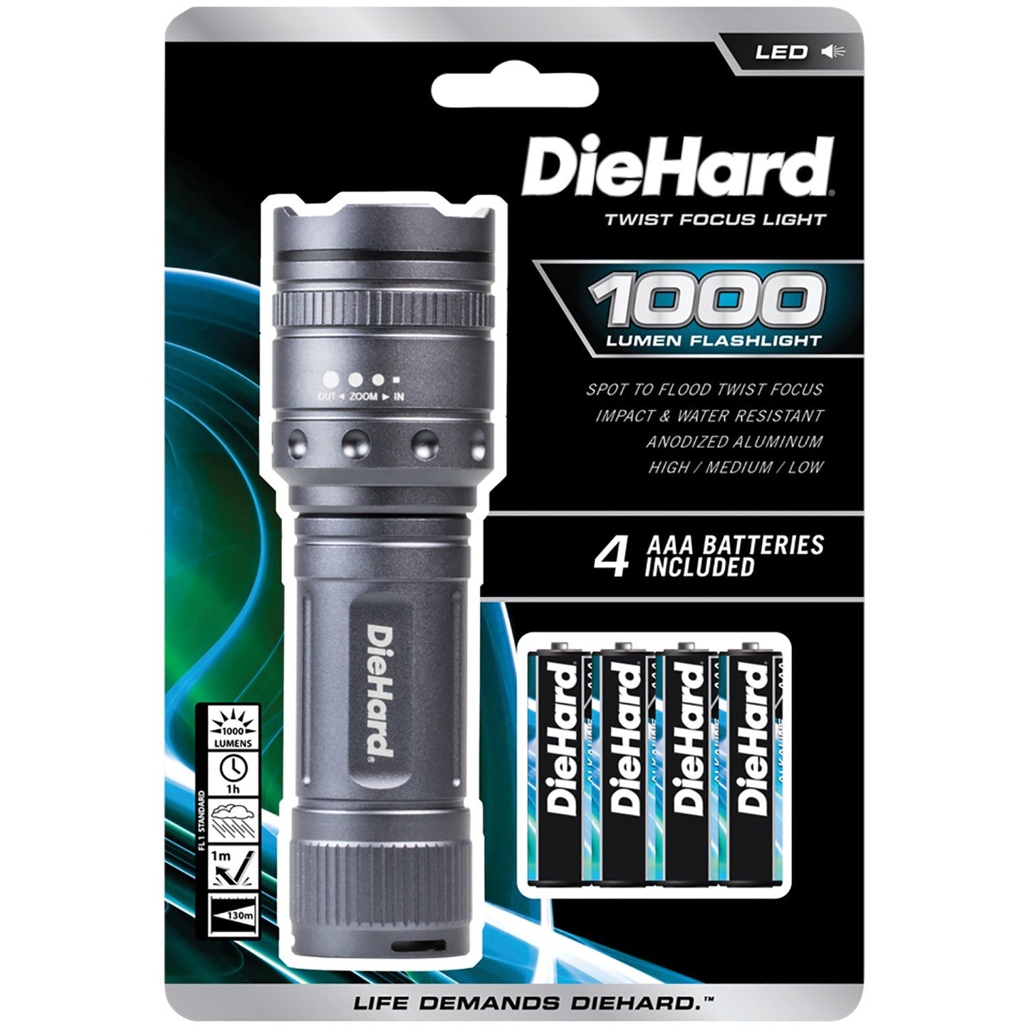 Diehard 41-6122 Twist Focus Flashlight (1,000-Lumen)