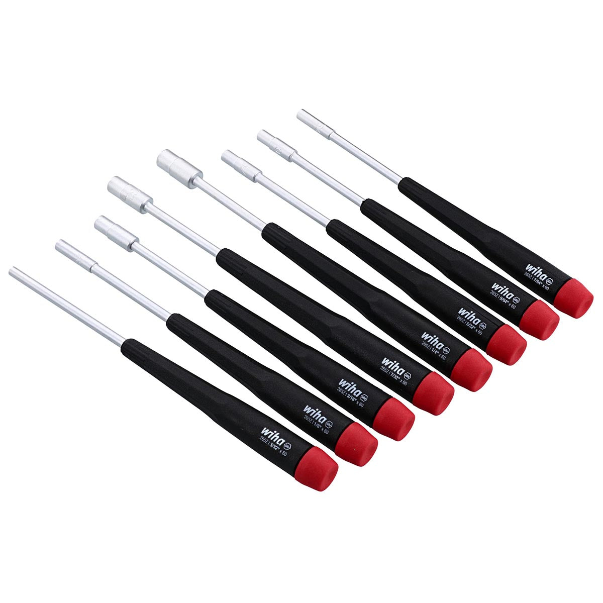 Wiha 26591 Precision Nut Driver SAE Screwdrivers - 8 Piece Set