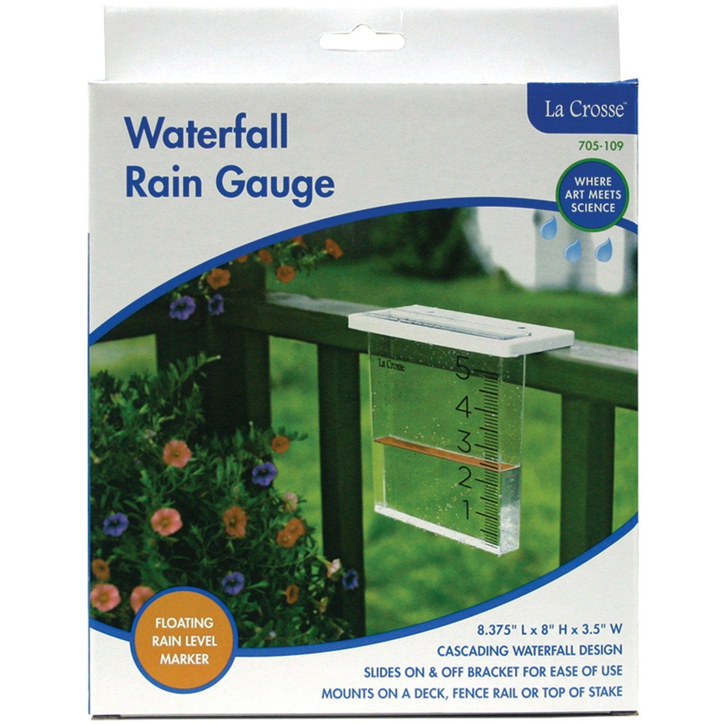 LA CROSSE MCCORMICK 705-109 Waterfall Rain Gauge