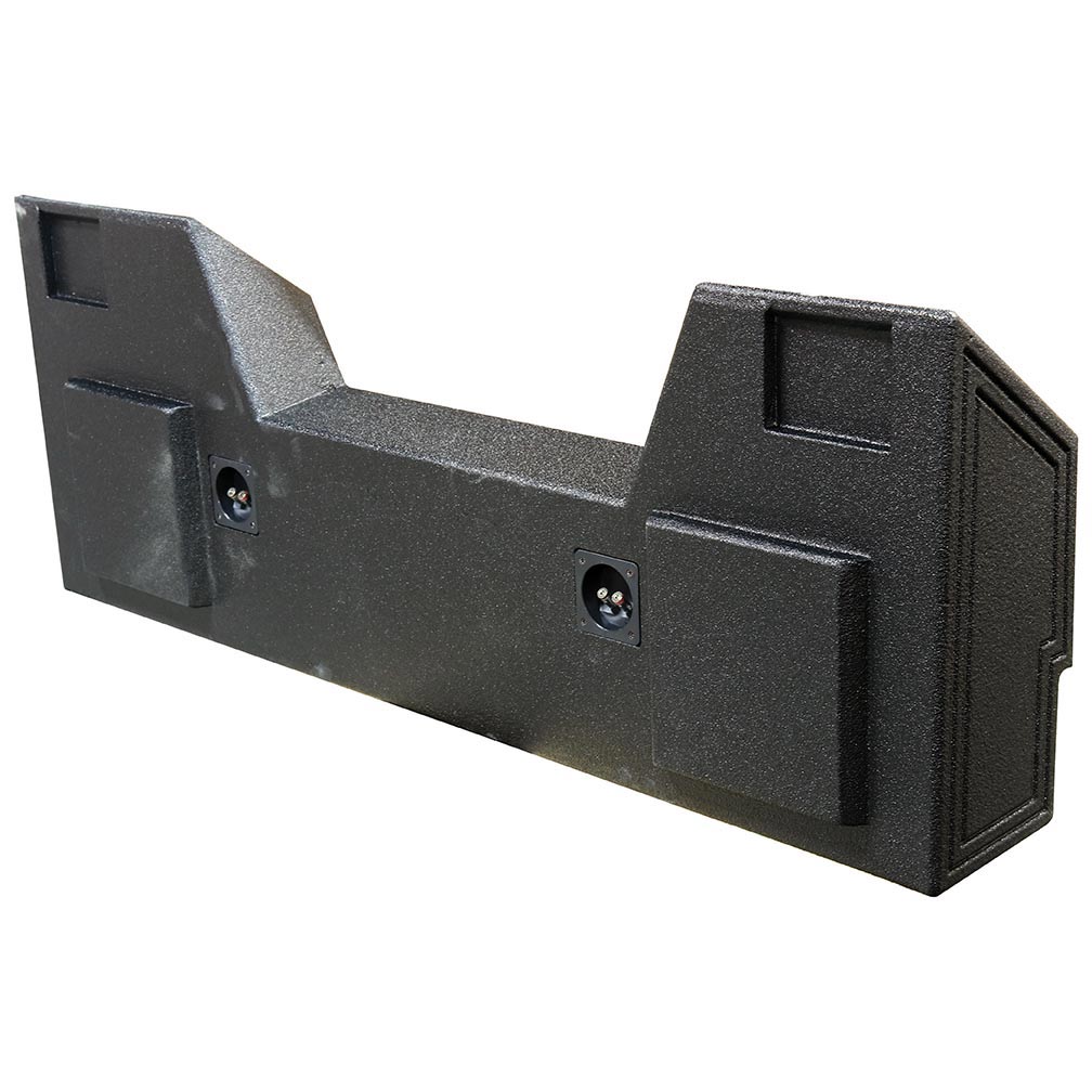Qpower QBDODGE122019 Dual 12" Woofer Box For Dodge Crew Cab 2019 Truck Bed Liner Coating