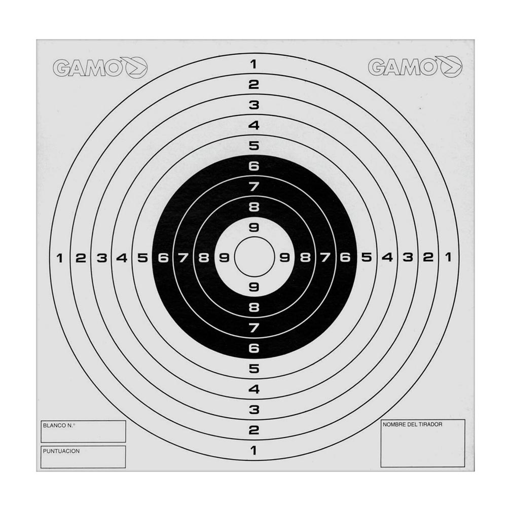 Gamo 621210654 “Bullseye” Paper Targets (100 Pack)