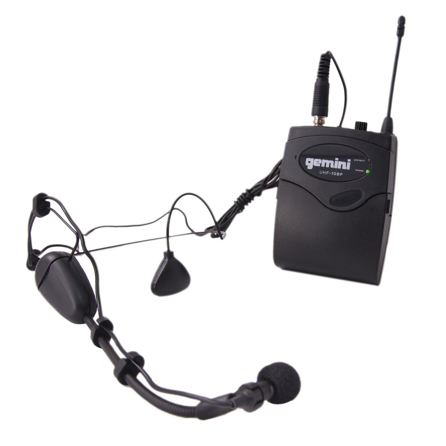 Gemini UHF-01HL-F1 Single-Channel UHF Wireless Mic Sys. w/Headset&Lavaliere Mics