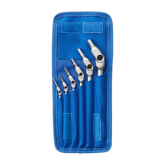 Bondhus Chrome Pivot Head Metric HexPro Wrenches and Pouch (6pc) 00010