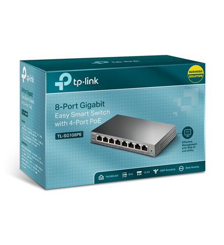 Tp link SG108PE 8-port Gigabit Desktop Poe Easy Smart Sw