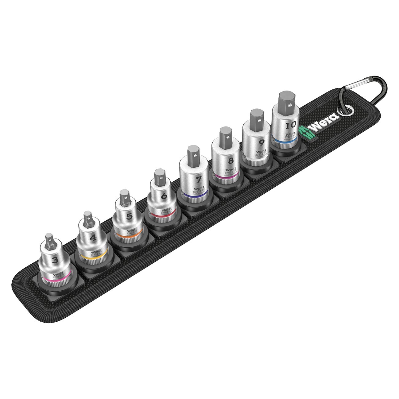 Wera Metric Hex-Plus Bit Socket Set with Hold Function 3/8" Drive (8 pieces)
