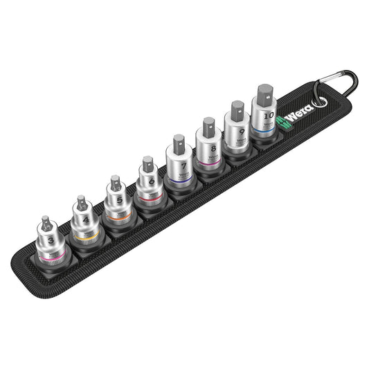 Wera Metric Hex-Plus Bit Socket Set with Hold Function 3/8" Drive (8 pieces)