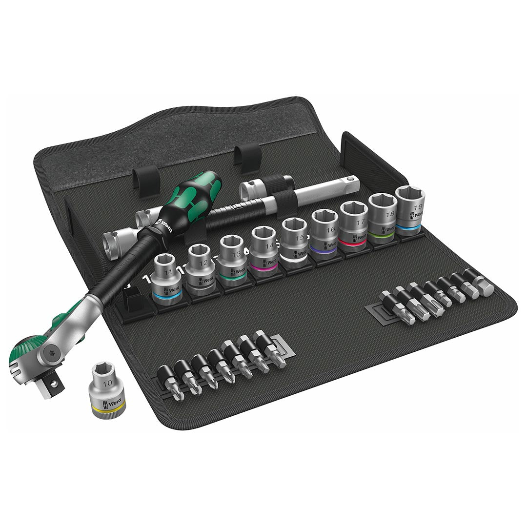 Wera 05004076001 Metric 1/2” Drive Speed Ratchet Set (29-Piece Set)