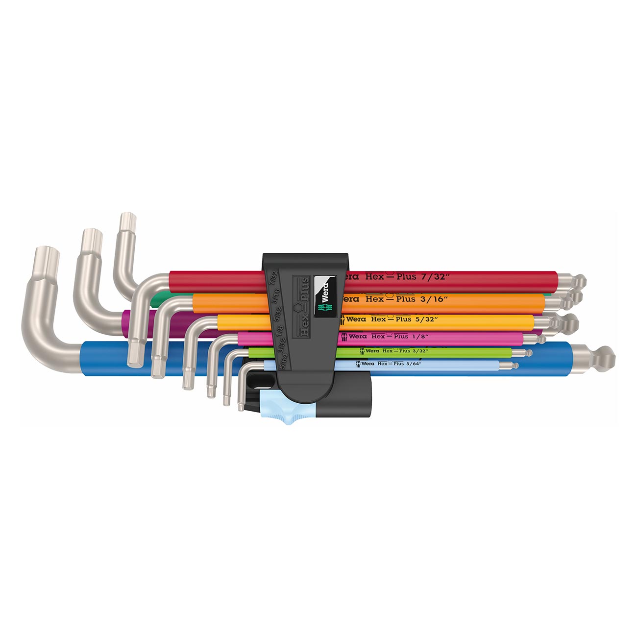 Wera 3950/9 Hex-Plus Multicolour SAE Stainless Steel (9-Piece Set)