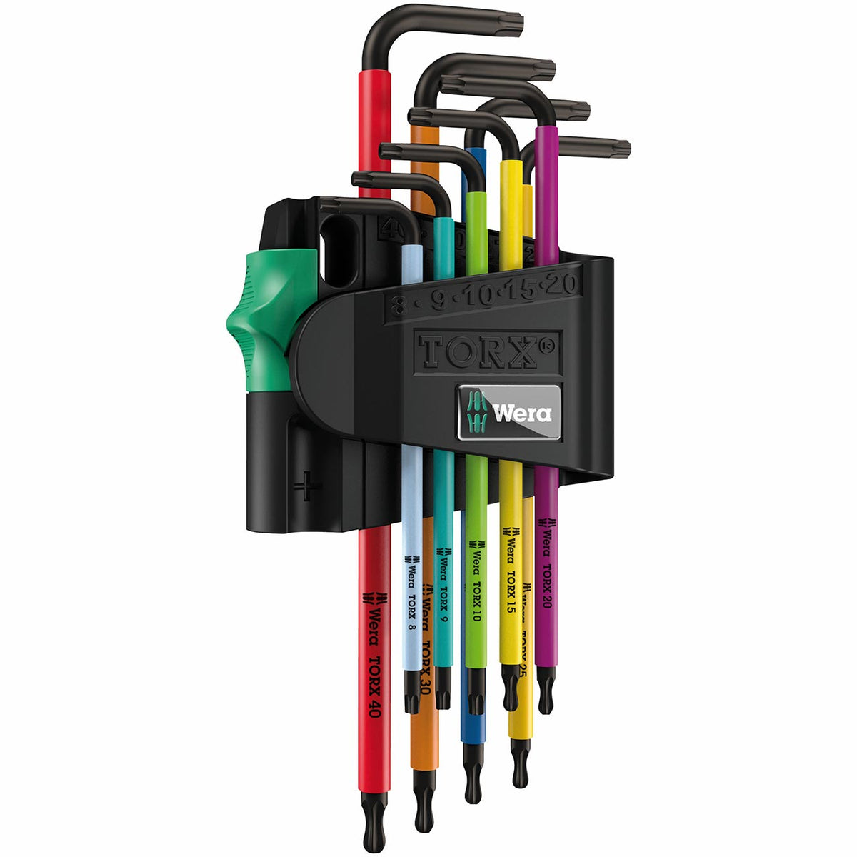 Wera 05024335001 Tx BO Multicolour L-key set for Tamper-Proof TORx screws (9pc)