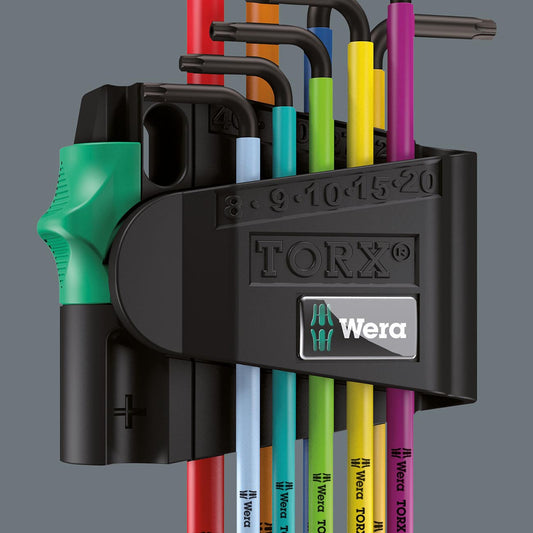 Wera 05024335001 Tx BO Multicolour L-key set for Tamper-Proof TORx screws (9pc)