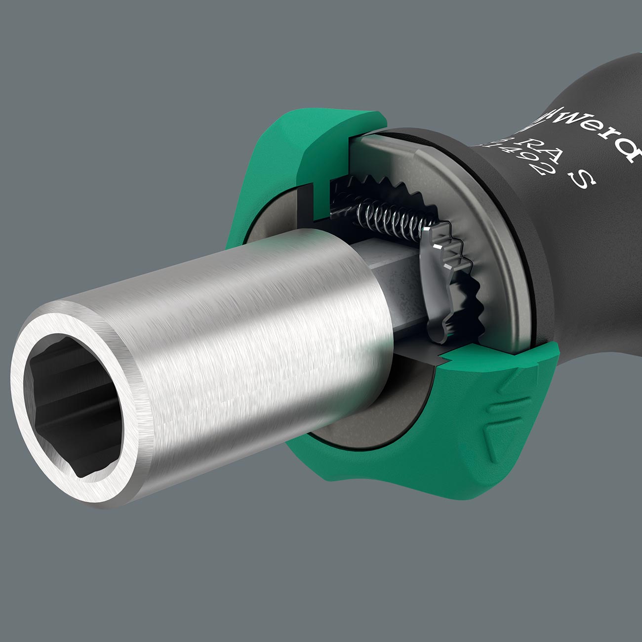 Wera Magnetic Bit-holding Ratcheting Screwdriver Handle with Quick Release Chuck