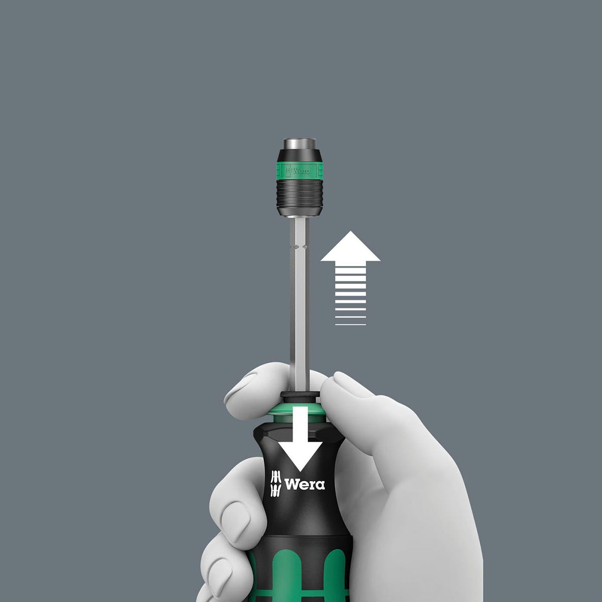 Wera 1/4" Bit-holding Screwdriver with Rapidaptor chuck (1/4" x 133 mm)
