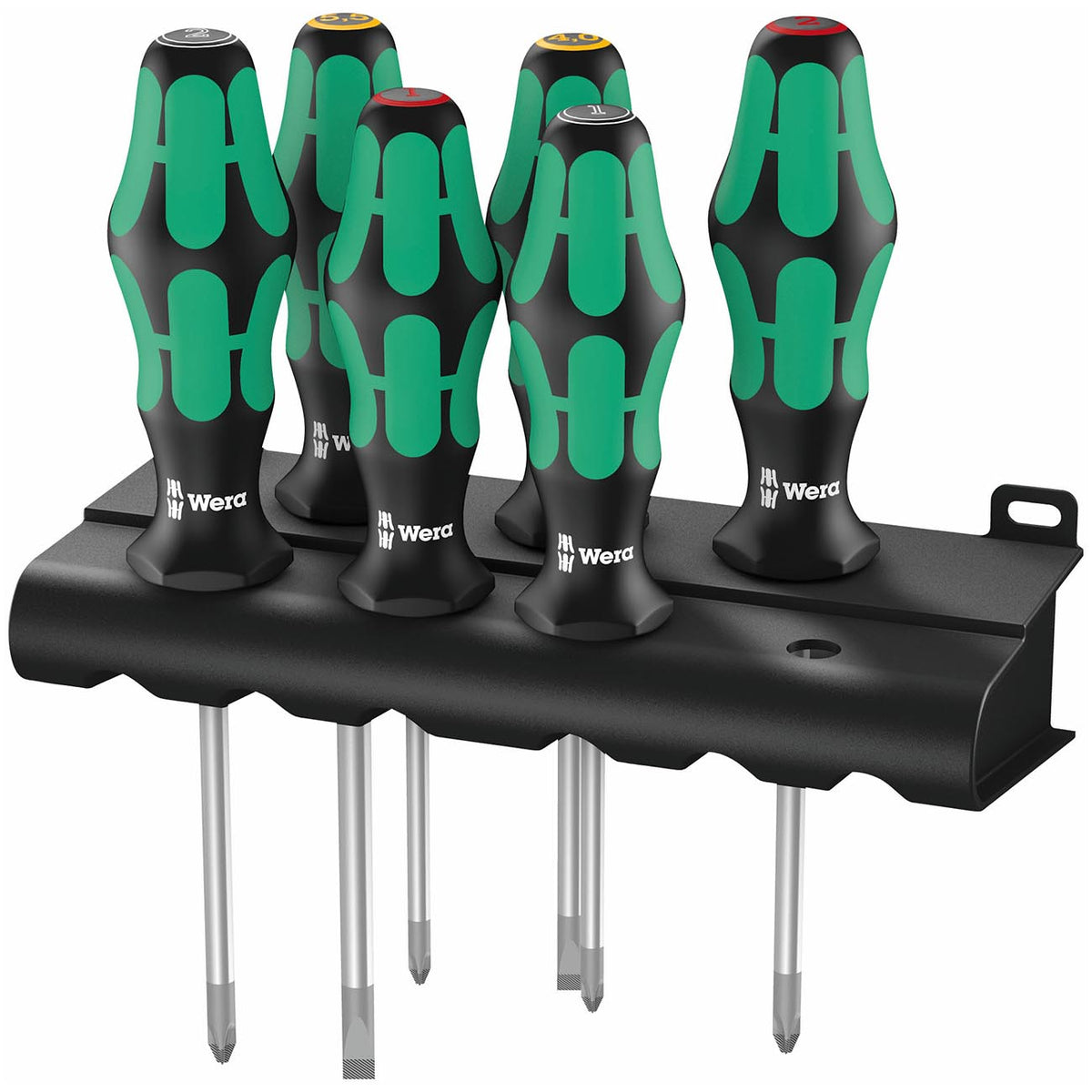 Wera 05105622001 Screwdriver Set Kraftform Plus Lasertip and Rack (6-Piece)