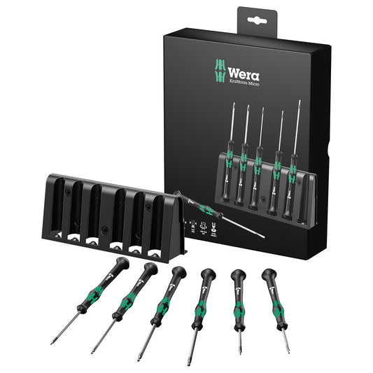 Wera Micro Precision METRIC HEX-Plus Screwdriver Set with Storage Rack (6-Piece)