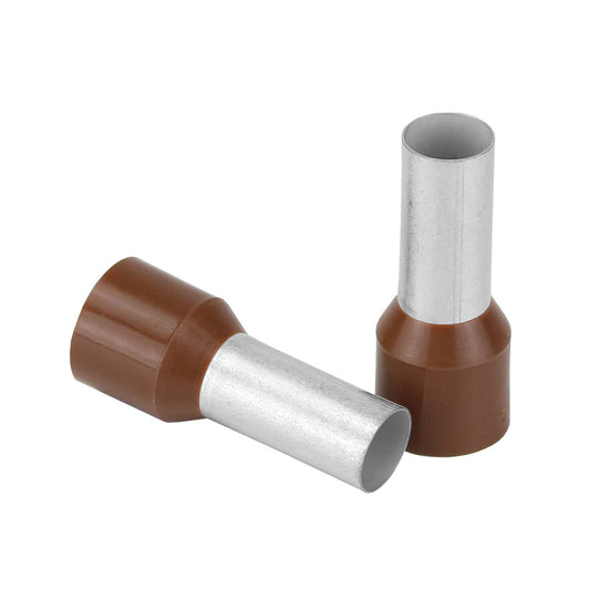 Pacer Brown 4 AWG Wire Ferrule - 16mm Length - 10 Pack 102754