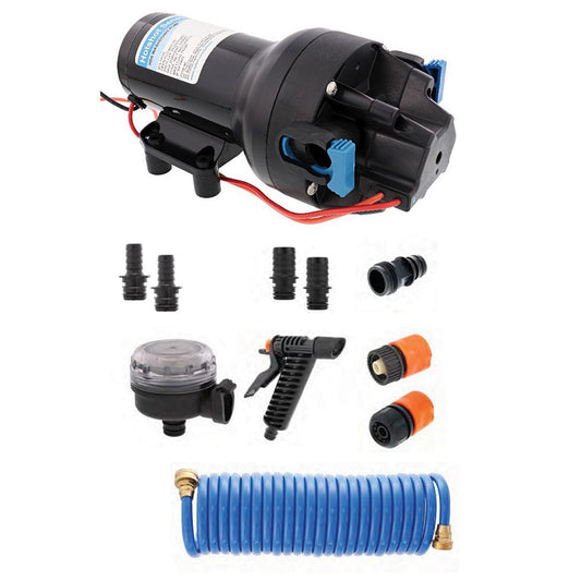 Jabsco HotShot HD5 Heavy Duty Washdown Pump Kit w/25' HoseCoil