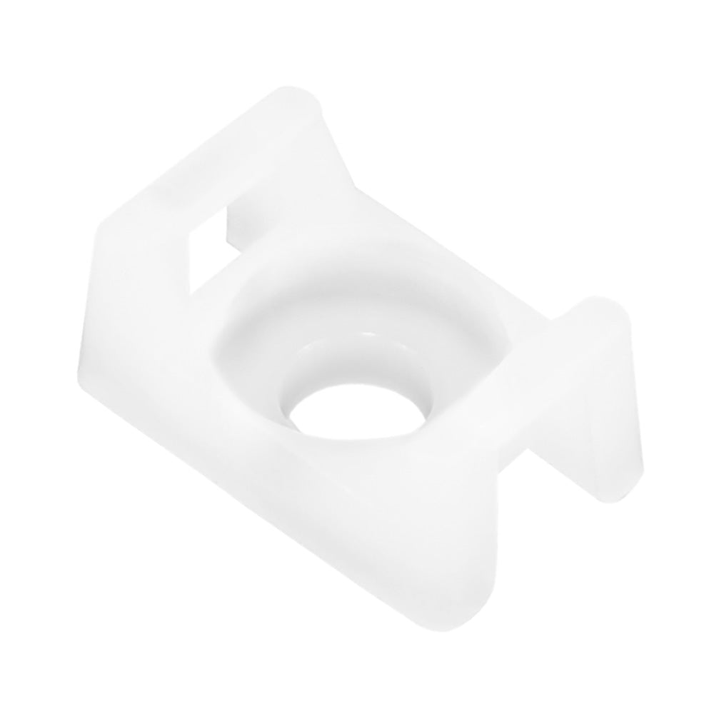 Pacer Screw Down Cable Tie Mount, #8 Screw Mount - Natural Color - 100 Pack