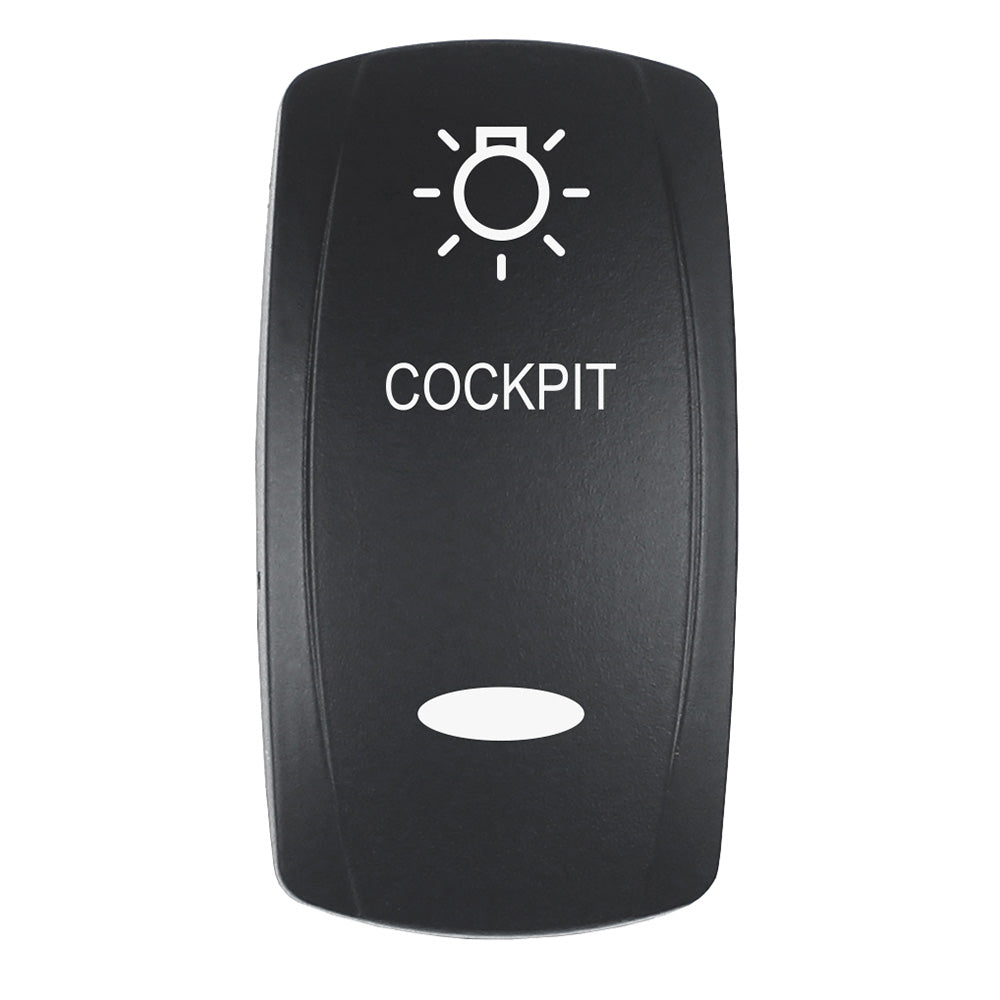 Pacer Actuator - 'COCKPIT' f/V Series Contura Switches - Black - Laser Etched