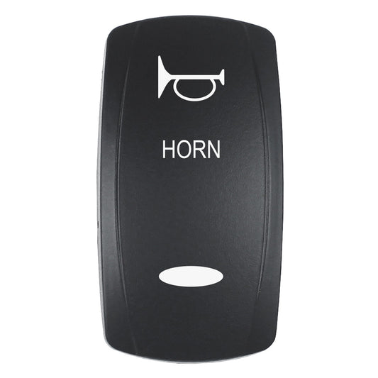 Pacer Actuator - 'HORN' f/V Series Contura Switches - Black - Laser Etched