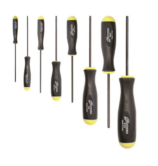 Bondhus Balldriver SAE HEX Ball End Screwdrivers .050" to 5/32" (8pc) 10632