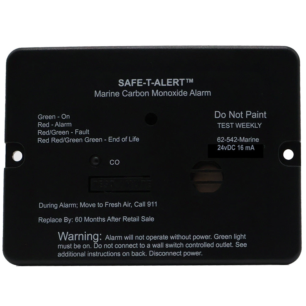 Safe-T-Alert Marine Carbon Monoxide Alarm 24V Flush Mount, Black 107867