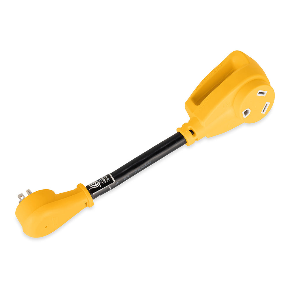 Camco Power Grip Dogbone 15A Male / 30A Female Adapter 12" 108606