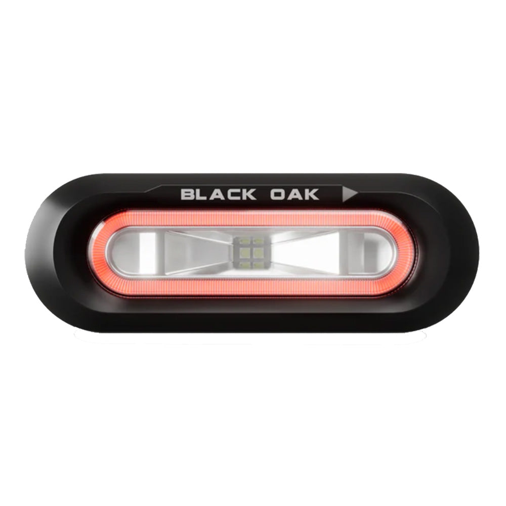 Black Oak Low Pro Flush - Black Housing - Red LED
