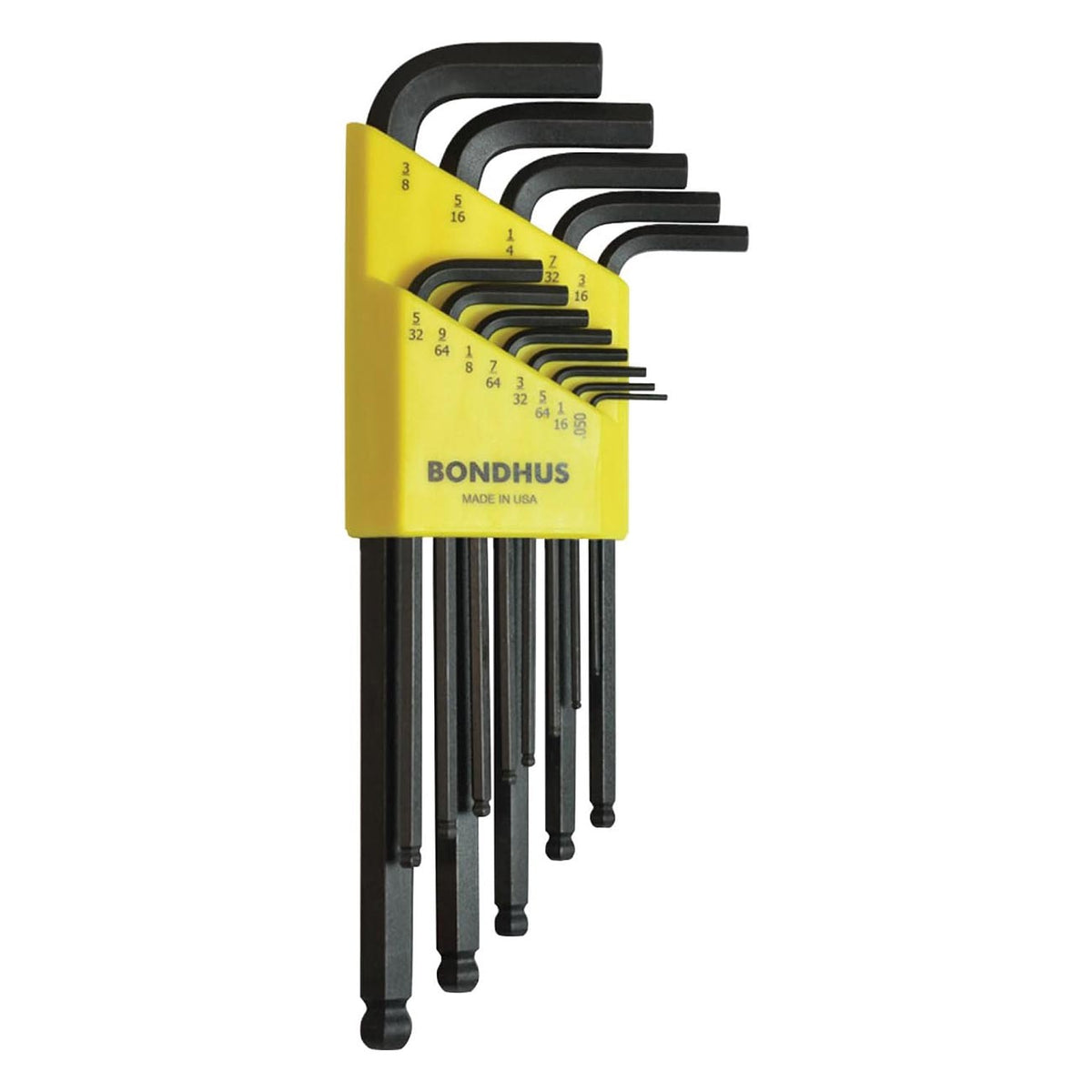 Bondhus Balldriver SAE Ball End HEX L-Key Wrenches .050" to 3/8" (13pc) 10937