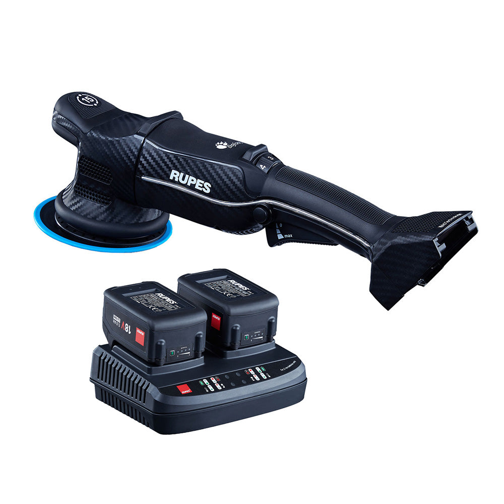 RUPES Orbital Polisher Bigfoot HLR15 iBrid Tool Plus Charger & 2-Batteries