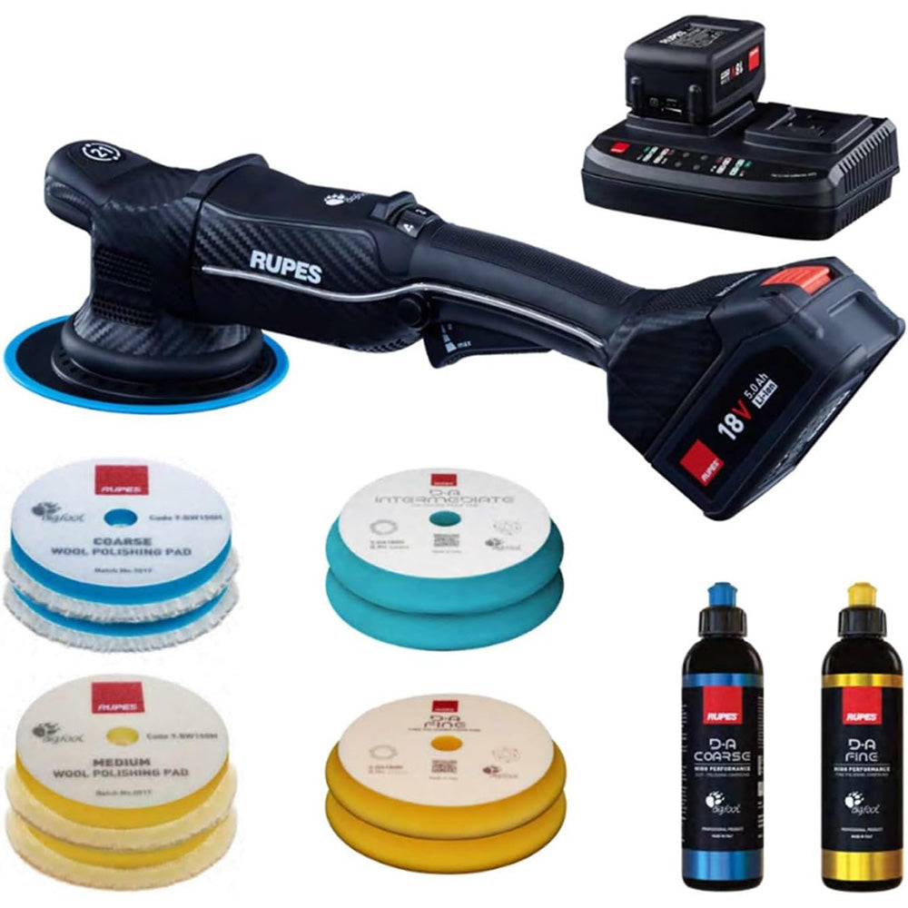 RUPES Random Orbital Polisher Bigfoot HLR21 iBrid Basic Kit