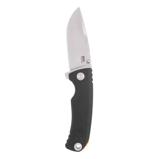SOG Tellus ATK 3.5" Folding Pocket Knife (Black + Blaze Orange)