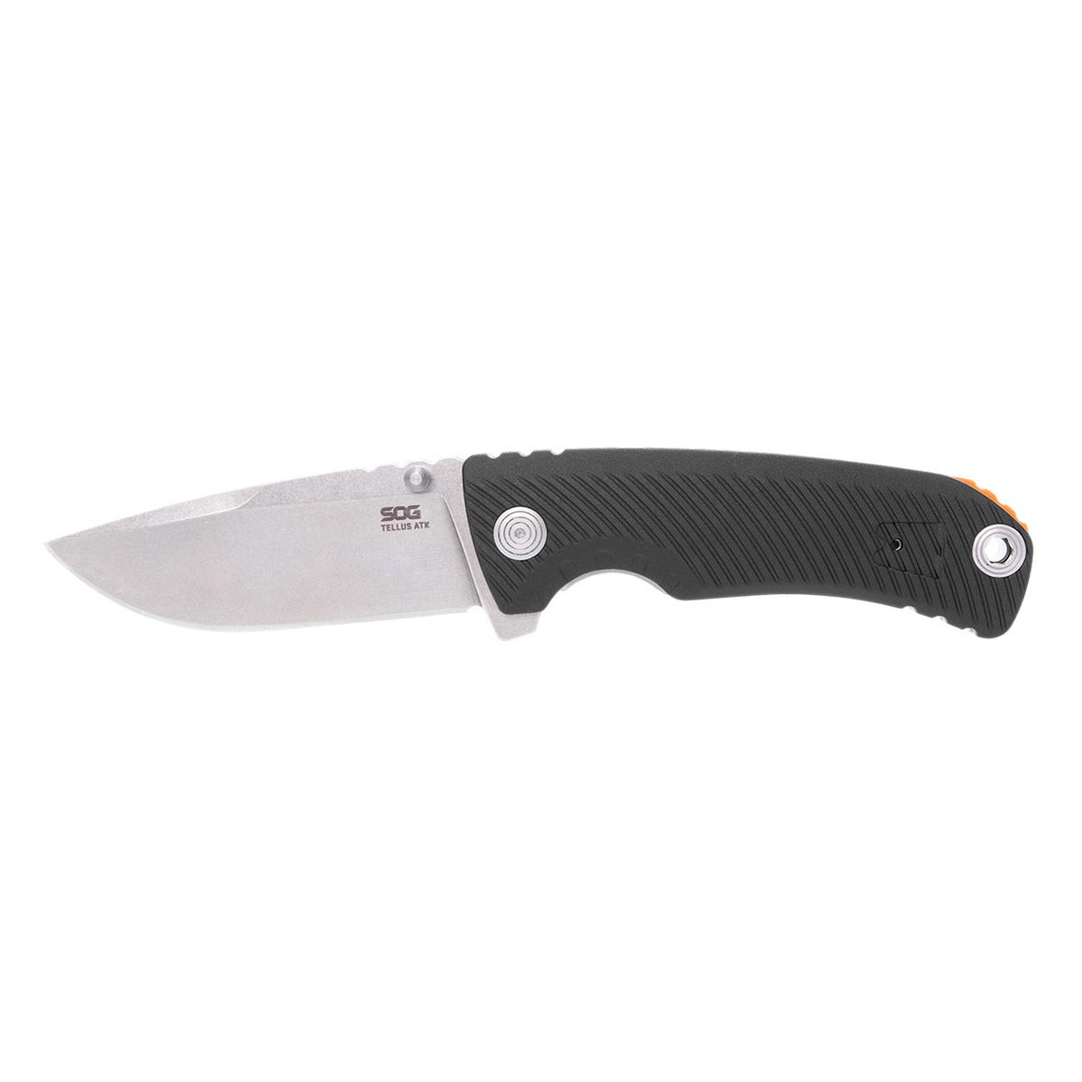 SOG Tellus ATK 3.5" Folding Pocket Knife (Black + Blaze Orange)