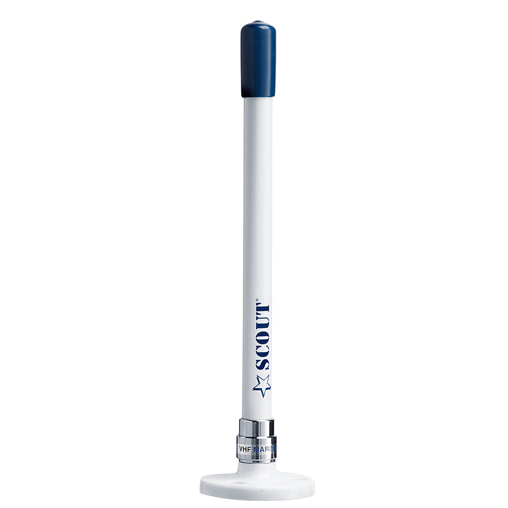 Scout 9" KS-10 White VHF Antenna w/Quick Mount, 5M RG-58, Mount & Connector