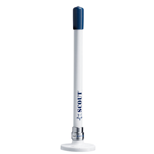 Scout 9" KS-10 White VHF Antenna w/Quick Mount, 5M RG-58, Mount & Connector